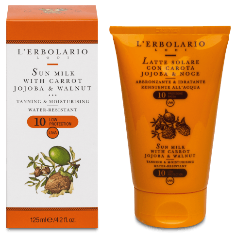 L'Erbolario Solar Milk Carrot, Jojoba, Walnut SPF 10