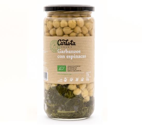 Organics chickpea with spinach 720 gr Organics chickpea with spinach 720 gr